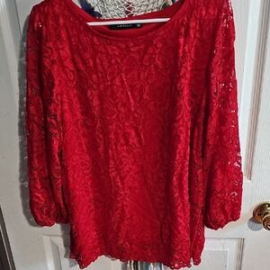 Rafaella Scarlet Lace Top